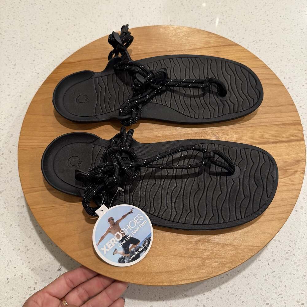 Xero Shoes Sandals Mens 9 Aqua Cloud Black Barefoot Minimalist Water Outdoor